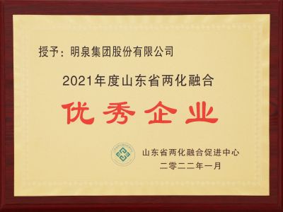 2021年度山东省两化融合优秀企业